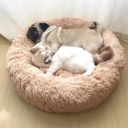 Calming & Warm Donut Bed for Dogs & Cats