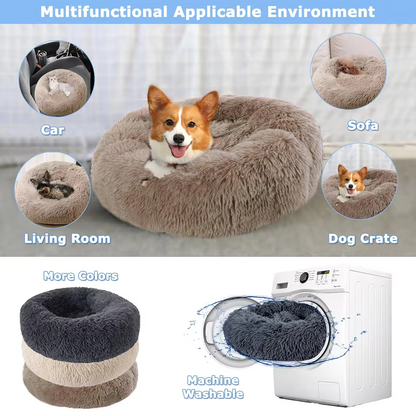 Calming & Warm Donut Bed for Dogs & Cats