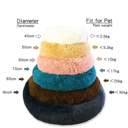 Calming & Warm Donut Bed for Dogs & Cats