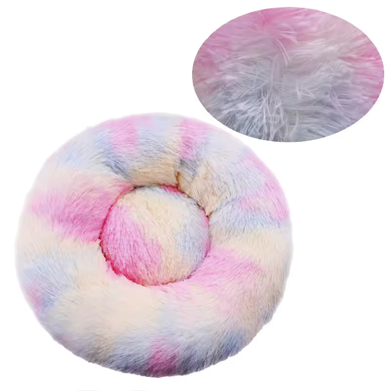 Calming & Warm Donut Bed for Dogs & Cats